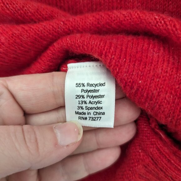 Croft & Barrow fair isle sweater petite small mock turtleneck - Picture 5 of 10